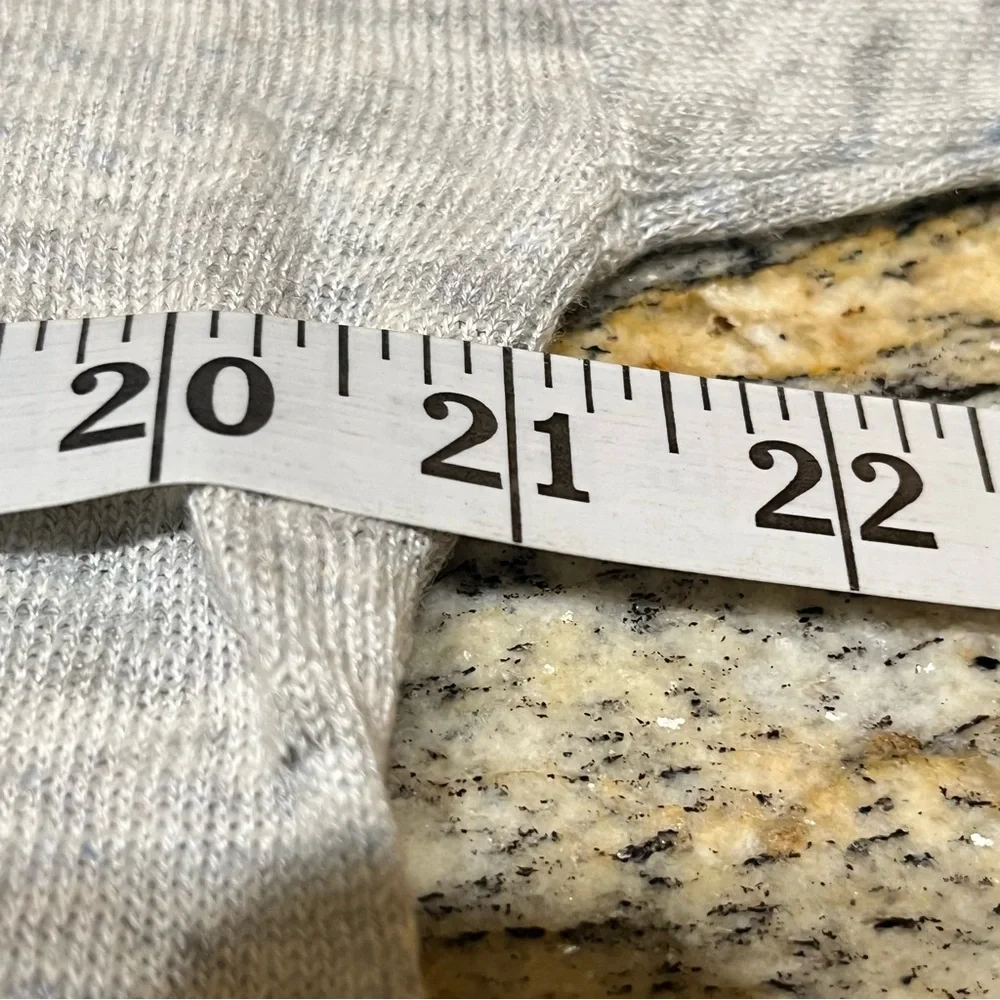 HAVEN WELL WITHIN Gray Linen Hoodie Hooded Sweater Sz M Beach Casual Sheer Light